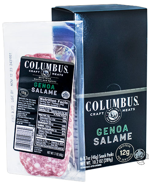 Columbus Sliced Genoa Salame 6 pk