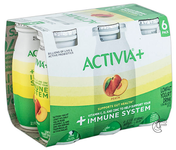 Dannon Activia+ Peach Drinkable Yogurt (6 pk.)