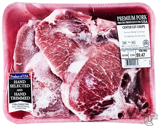 Premium Pork Loin Center Cut Chops Tray Pack