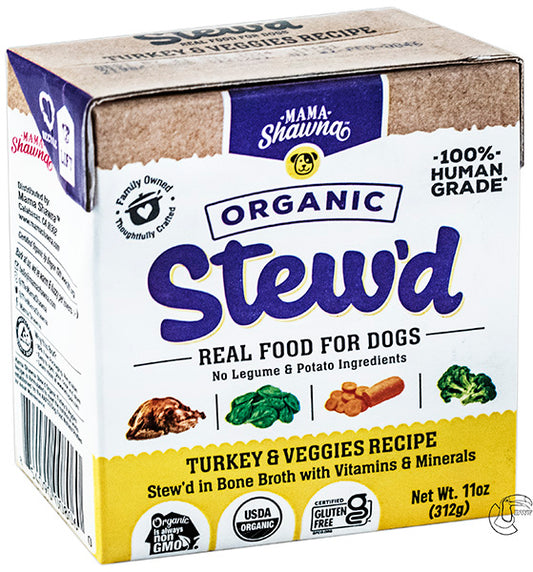 Mama Shawna Stew'd Organic Turkey & Veggies Dog Food