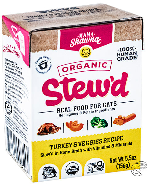 Mama Shawna Stew'd Organic Turkey & Veggies Cat Food