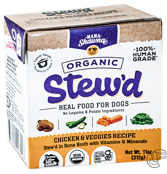 Mama Shawna Stew'd Organic Chicken & Veggies Dog Food