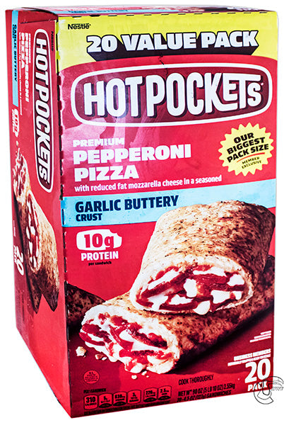 Hot Pockets Pepperoni Pizza Garlic Butter Crust 20 pk.