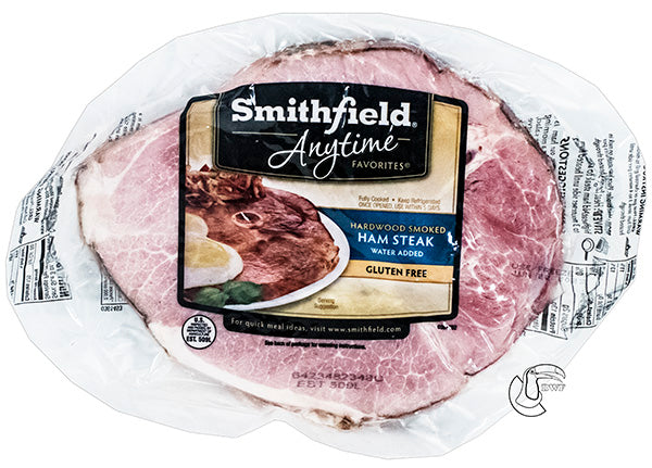 Smithfield Anytime FC Hardwood Smoked Ham Steak Bone In Smoked