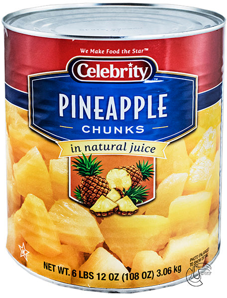Celebrity Pineapple Chunks in Natural Juice Panel Dents