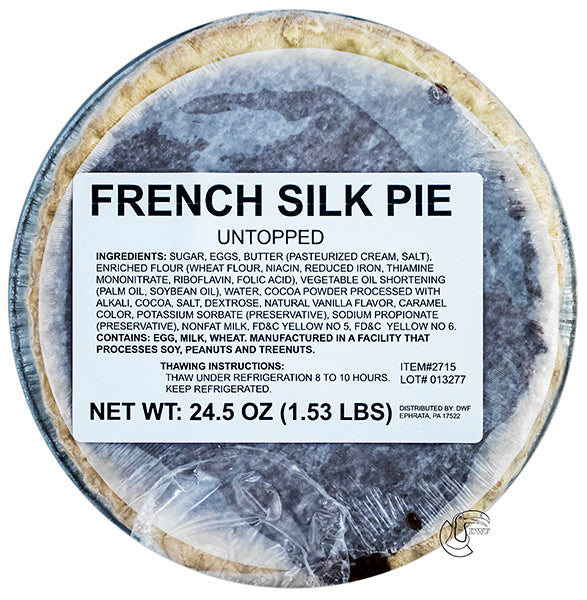BBQ Holdings 9" French Silk Pie w/Label